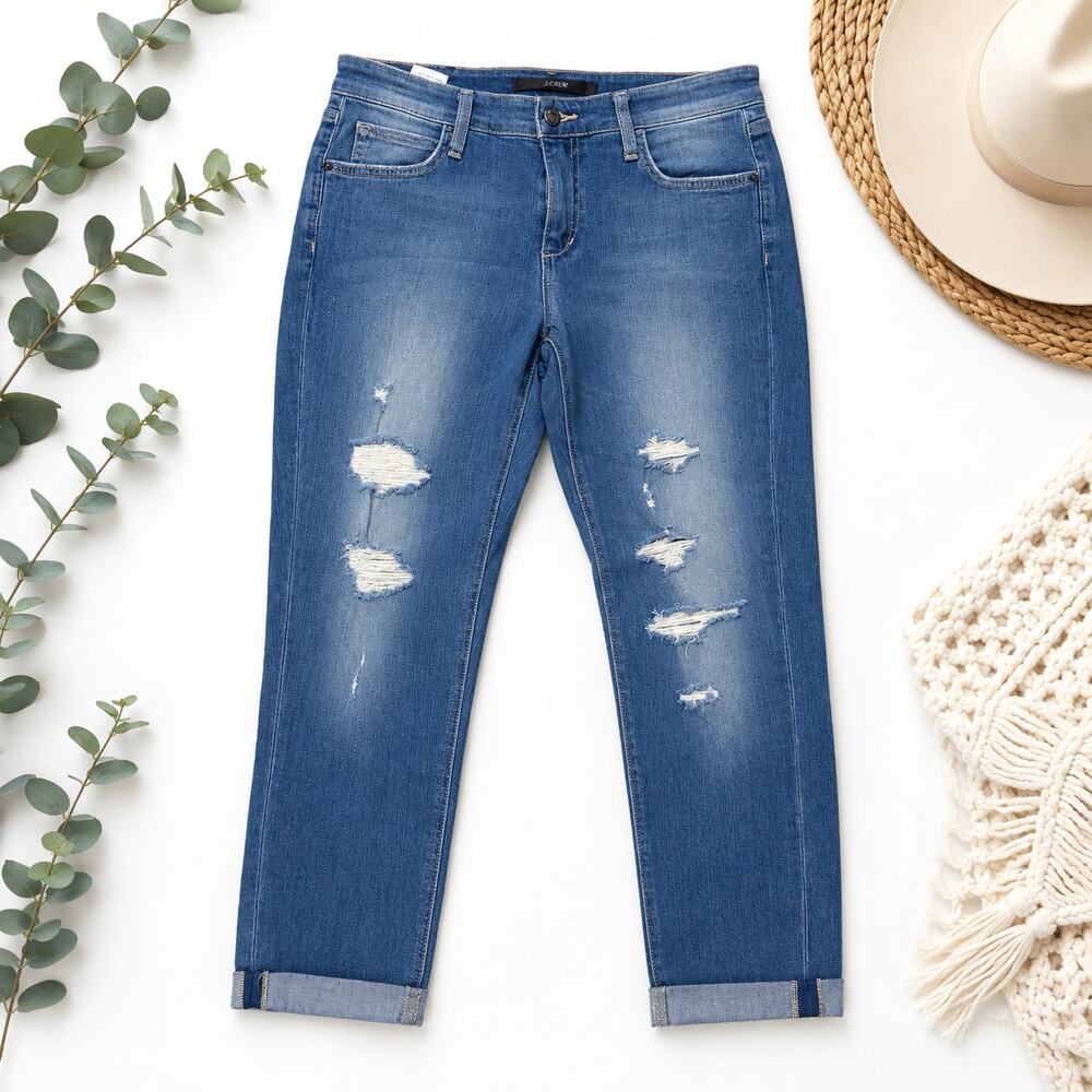 Joe’s Jeans Slim Crop Distressed Jeans Medium Wash Size 27